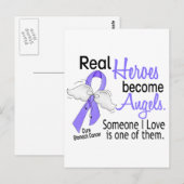 Real Heroes wordt Angels Stomach Cancer Briefkaart (Voorkant / Achterkant)