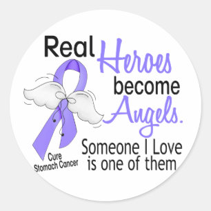 Real Heroes wordt Angels Stomach Cancer Ronde Sticker