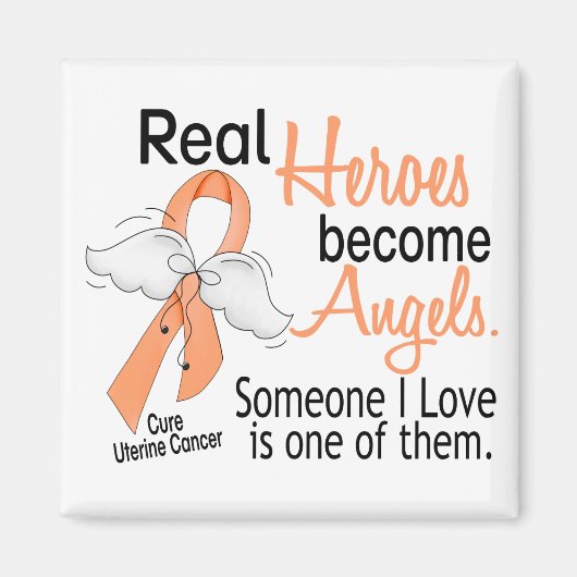 Real Heroes wordt Angels Uterine Cancer Magneet (Voorkant)