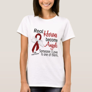Real Heroes wordt multipel myeloom in de Angels T-shirt
