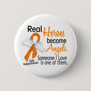 Real Heroes wordt multipele sclerose in Engeland Ronde Button 5,7 Cm
