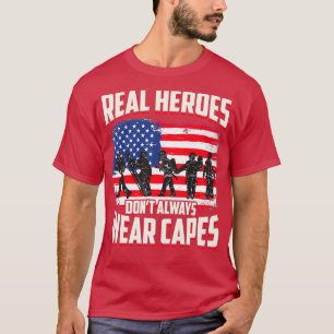 Real Heros Dont Draag brandweerkorpsen T-shirt