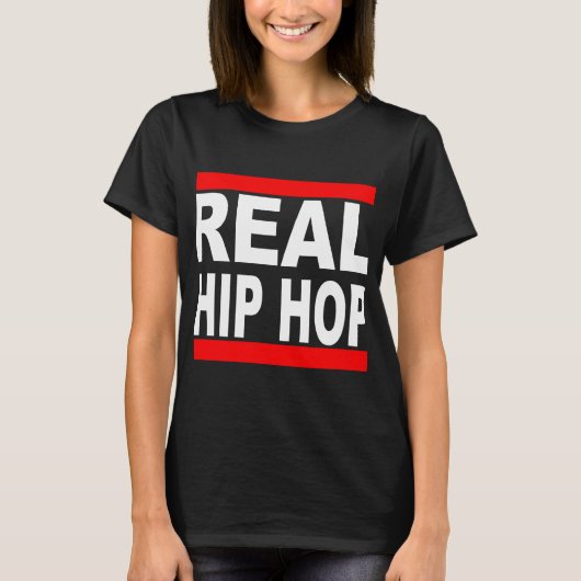 Real Hip Hop Black T-shirt Womens (Voorkant)