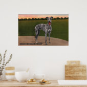 REAL HUNTSMAN Famous Greyhound Dog Poster (Keuken)
