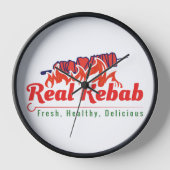 Real Kebab Logo wandklok (Voorkant)