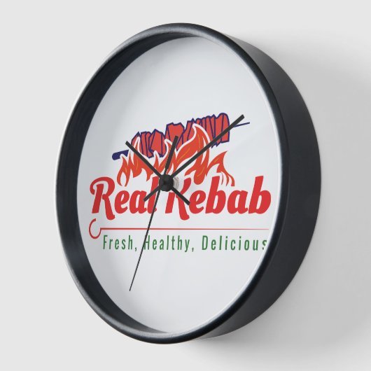 Real Kebab Logo wandklok (Hoek)
