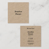 Real Kraft Classic Nostalgic look Old English Font Vierkante Visitekaartje (Voorkant / Achterkant)