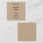 Real Kraft Paper Classic Nostalgic Old English Vierkante Visitekaartje (Voorkant / Achterkant)