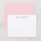 Real Kraft Paper Handwriting Script Chic-Sjabloon Notitiekaartje (Voorkant / Achterkant)