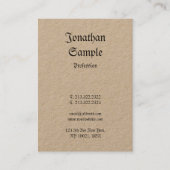 Real Kraft Paper Nostalgic Classic  Plain Visitekaartje (Voorkant)