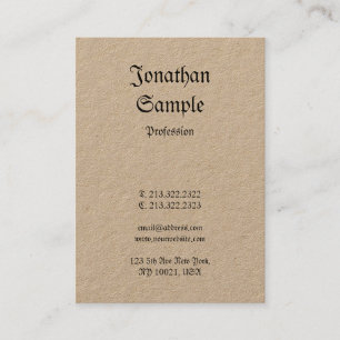 Real Kraft Paper Nostalgic Classic  Plain Visitekaartje