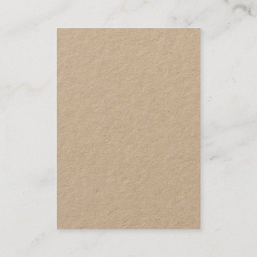 Real Kraft Paper Nostalgic Classic  Plain Visitekaartje (Achterkant)