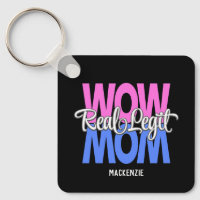 Real Legit Wow mam print (roze, blauw en wit)