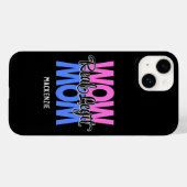 Real Legit Wow mam Print (roze en blauw) Hoesje (Achterkant (horizontaal))