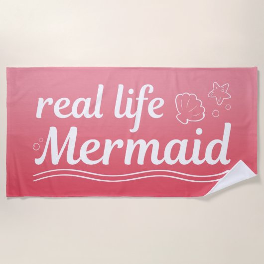 Real Life Mermaid Strandlaken (Voorkant)