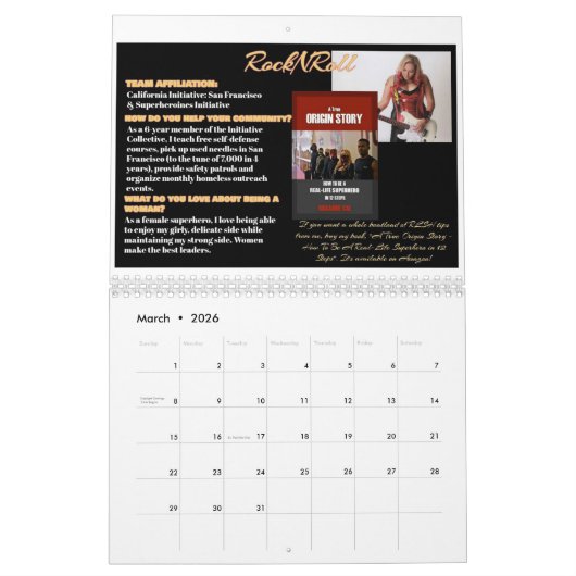 Real Life she-Heroes & Villains 2016-2017 Agenda Kalender (Mar 2026)