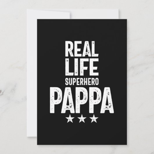 Real Life Superheld Pappa | Vader Gift Bedankkaart (Voorkant)