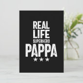 Real Life Superheld Pappa | Vader Gift Bedankkaart (Staand voorkant)