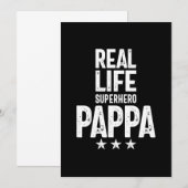 Real Life Superheld Pappa | Vader Gift Bedankkaart (Voorkant / Achterkant)