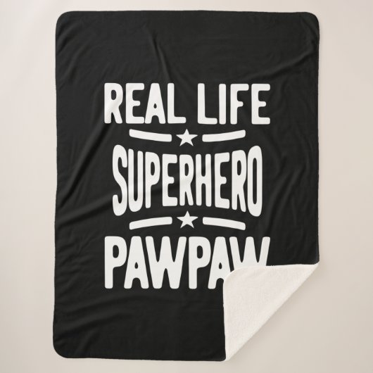 Real Life Superheld Pawpaw | vader opa Sherpa Deken (Voorkant)
