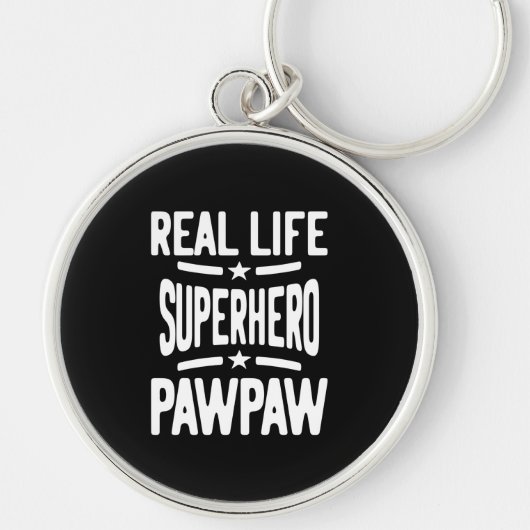 Real Life Superheld Pawpaw | vader opa Sleutelhanger (Voorkant)