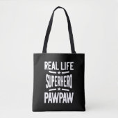Real Life Superheld Pawpaw | vader opa Tote Bag (Voorkant)