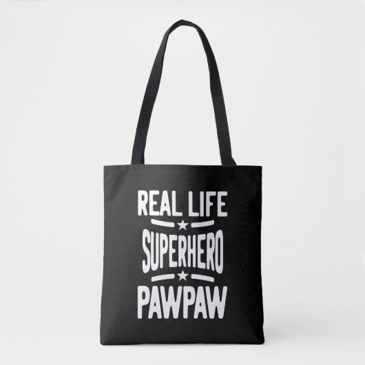 Real Life Superheld Pawpaw | vader opa Tote Bag (Voorkant)