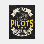 Real Lots Dont Need Runways Long Sleeve  Fleece Deken (Voorkant)