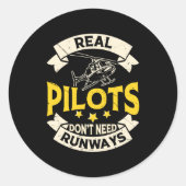 Real Lots Dont Need Runways Long Sleeve  Ronde Sticker (Voorkant)