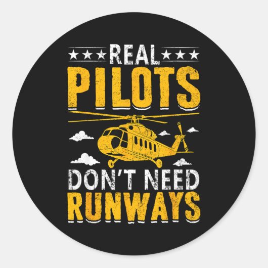 Real Lots Don't Need Runways  Ronde Sticker (Voorkant)