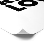 "REAL LOVE" Funny Burger Fast Food Lovert Poster (Hoek)