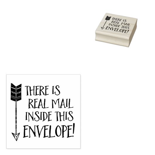 Real Mail Inside Envelope Art Rubberstempel (Gestempeld)