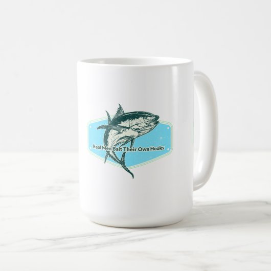 Real Man Bait Their Own Hooks Koffiemok (Voorkant rechts)