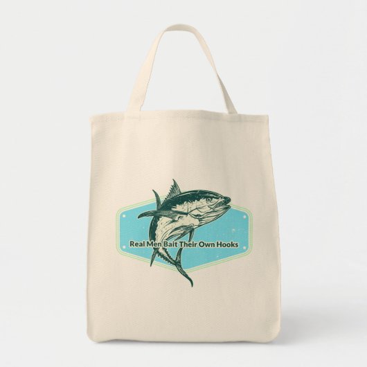 Real Man Bait Their Own Hooks Tote Bag (Voorkant)