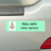 REAL MAN draag Bumpersticker (Op auto)