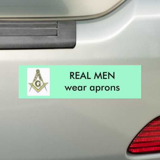 REAL MAN draag Bumpersticker (Op auto)