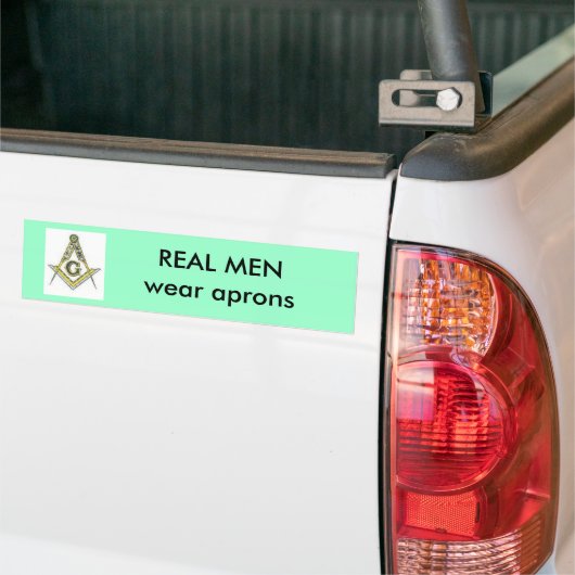 REAL MAN draag Bumpersticker (Op Truck)
