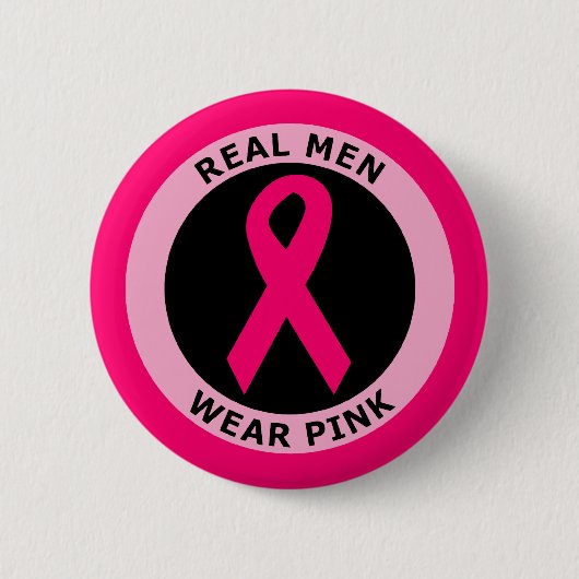 REAL MAN DRAAG PINK RONDE BUTTON 5,7 CM (Voorkant)