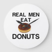 REAL MAN EAT DONUT GROTE KLOK (Voorkant)