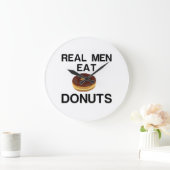 REAL MAN EAT DONUT GROTE KLOK (Huis)
