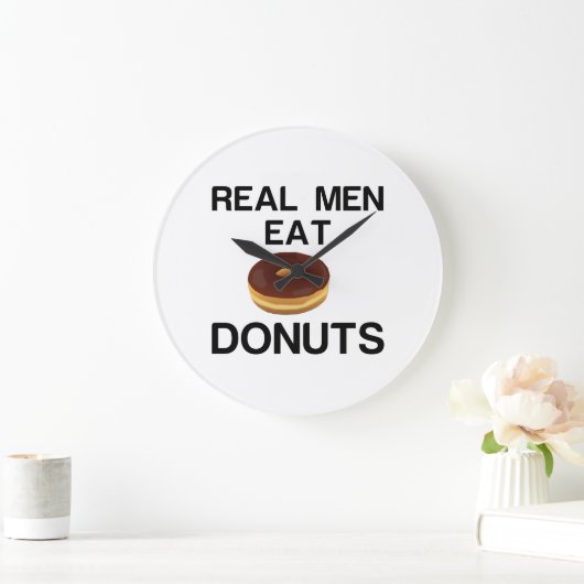 REAL MAN EAT DONUT GROTE KLOK (Huis)