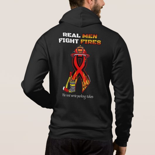 REAL MAN FIGHT FIGHT FIGHT HOODIE (Achterkant)
