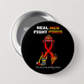 REAL MAN FIGHT FIGHT FIGHT RONDE BUTTON 7,6 CM (Voorkant /achterkant)