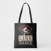 Real Man Line Dance Country Dansing Tote Bag (Voorkant)