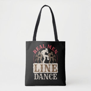 Real Man Line Dance Country Dansing Tote Bag