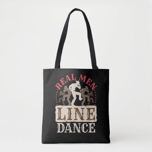 Real Man Line Dance Country Dansing Tote Bag (Voorkant)