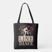 Real Man Line Dance Country Dansing Tote Bag (Achterkant)