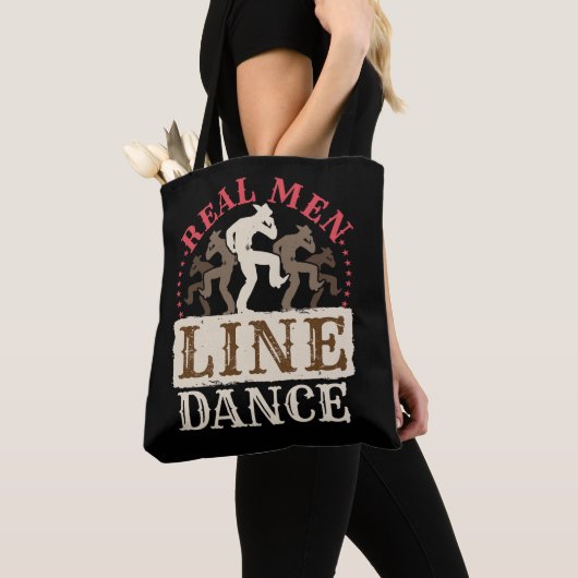 Real Man Line Dance Country Dansing Tote Bag (Dichtbij)