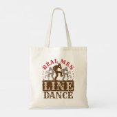 Real Man Line Dance Country Dansing Tote Bag (Achterkant)