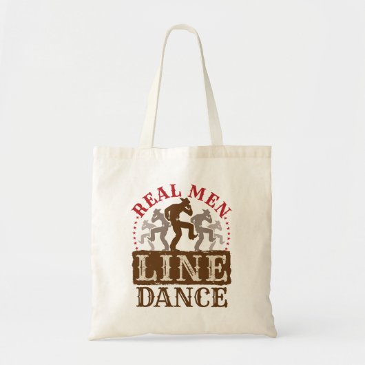 Real Man Line Dance Country Dansing Tote Bag (Voorkant)